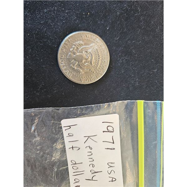 1971 USA Kennedy half dollar coin