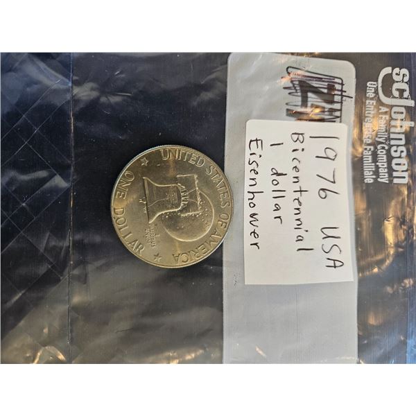 1976 USA bi-centennial 1 dollar Esienhower coin