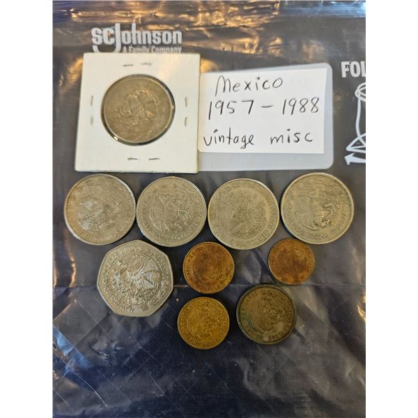 1957-1988 Misc Mexican vintage coins