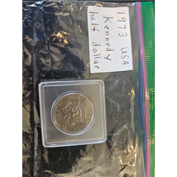 1973 USA kennedy half dollar