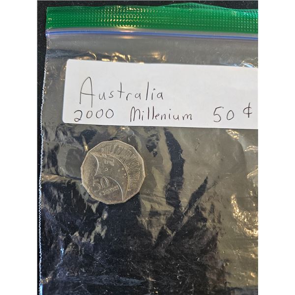 2000 Australia Millenium 50 cent coin