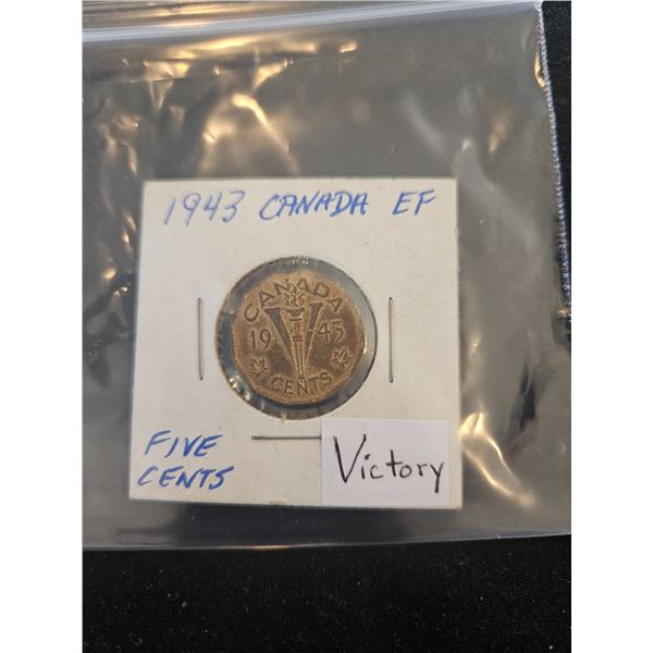 1943 Canada EF 5 cents