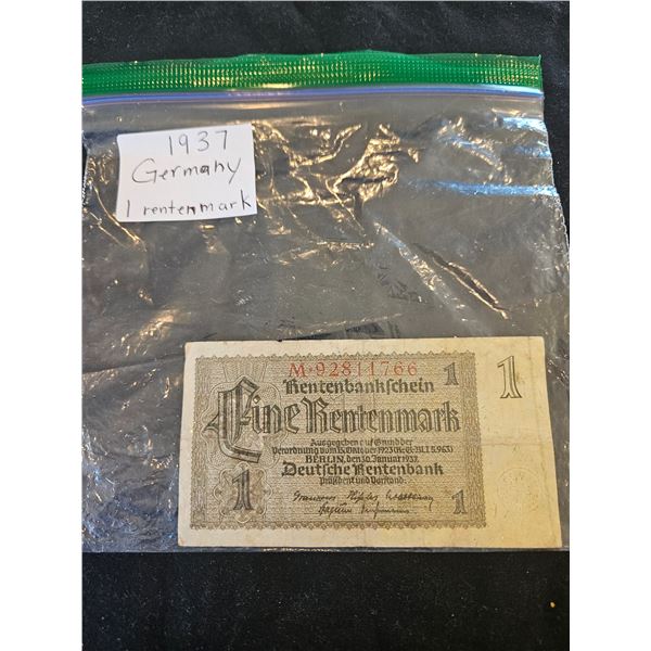 1937 German 1 rentenmark