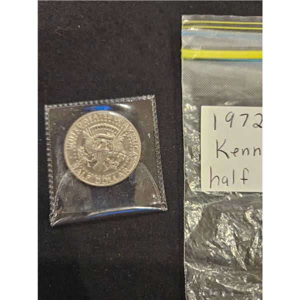 1972 USA kennedy half dollar