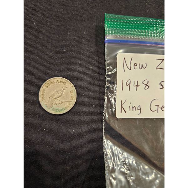 1948 New Zealand sixpence- King George VI
