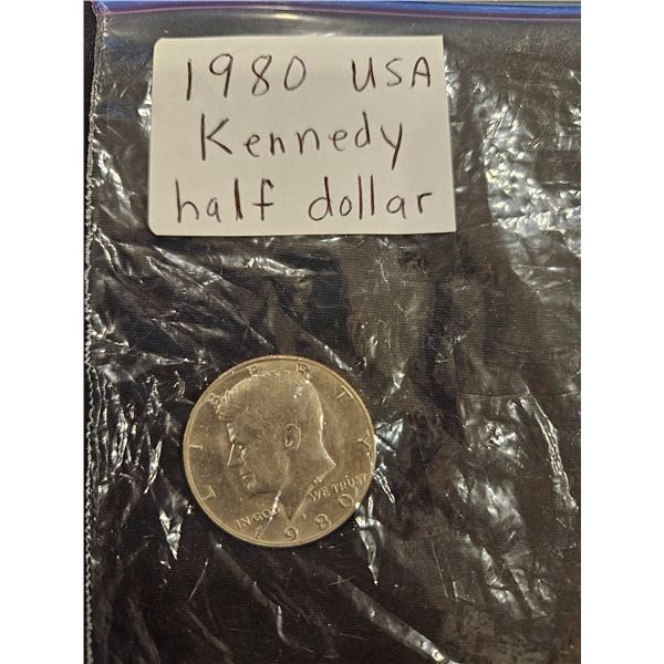 1980 USA Kennedy half dollar