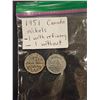 Image 1 : 1951 Canada nickels- one with refinery, one without