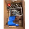 Image 3 : Garage, storage containers, and hardware
