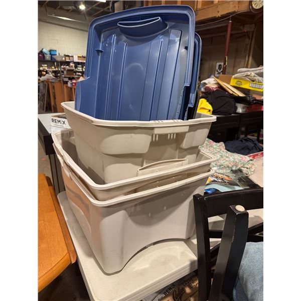 3 Bins with lids