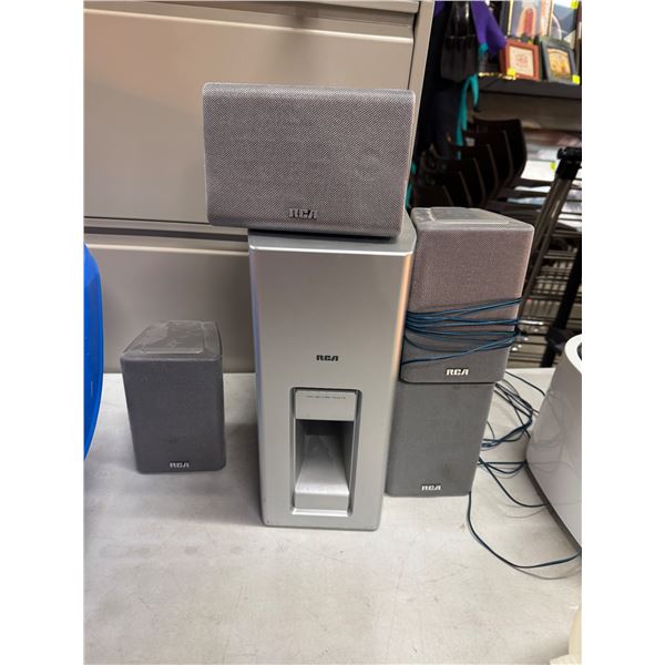 RCA subwoofer and speaker speakers