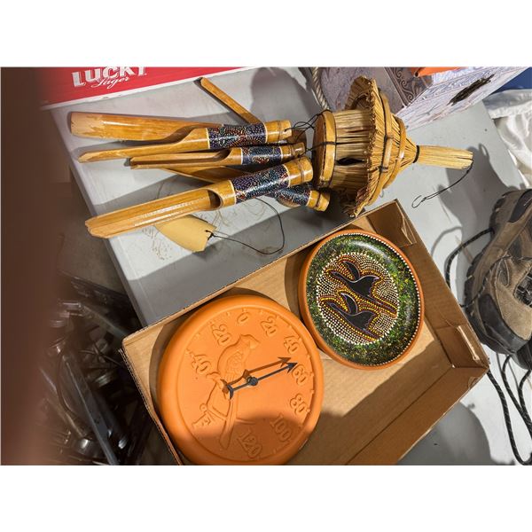 Wind, chime clock and tray