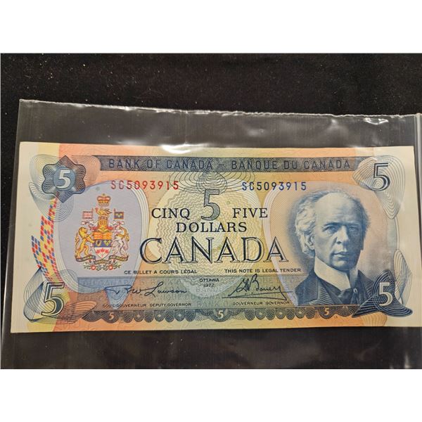 1972 5 Dollar bill