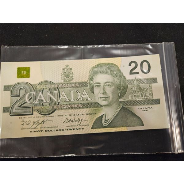 1991- 20 Dollar bill