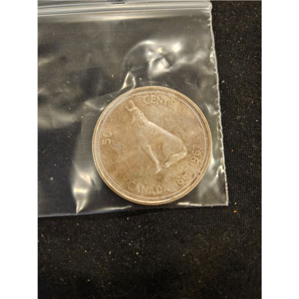 1867-1967 Silver 50cent coin