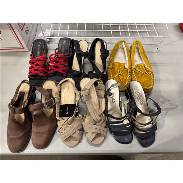 Lot of shoes and slipper size 7, Ish