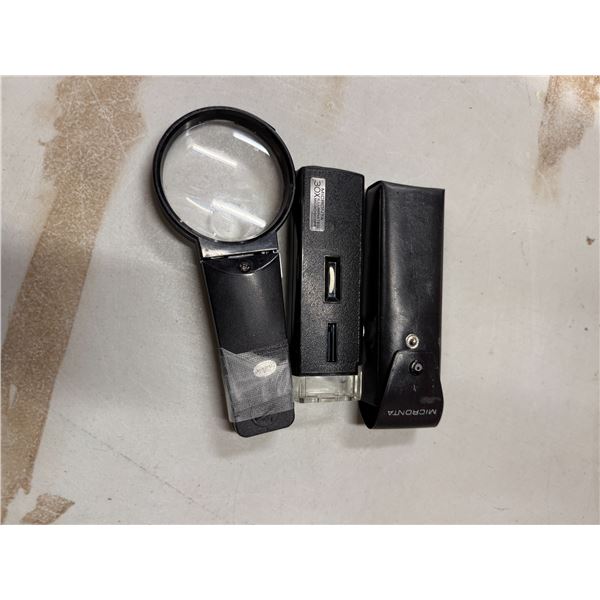 Micronta illuminated microscope 30 times and magnifying glass