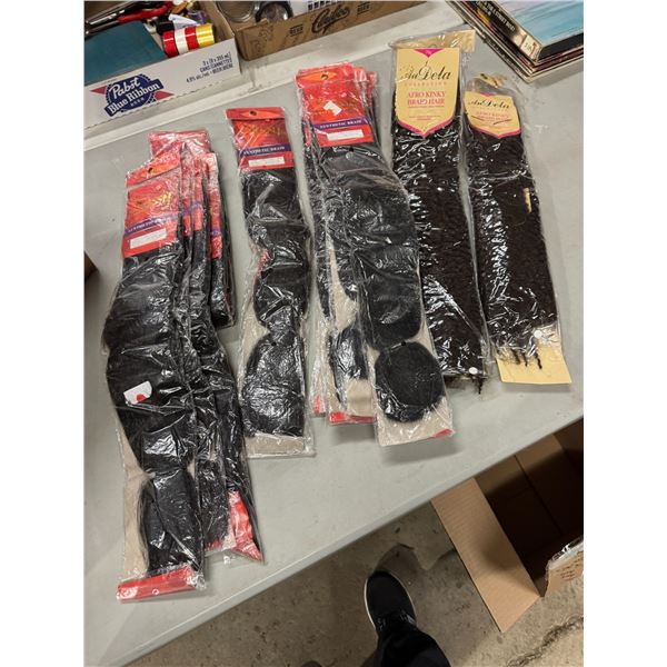 Synthetic braided hair extensions and kinky braid hair