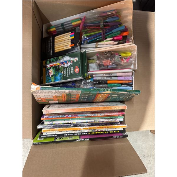 Crafting items and coloring books