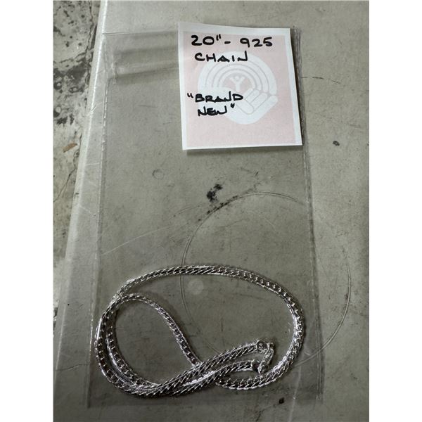 New 20 inch Chain  stamped 925