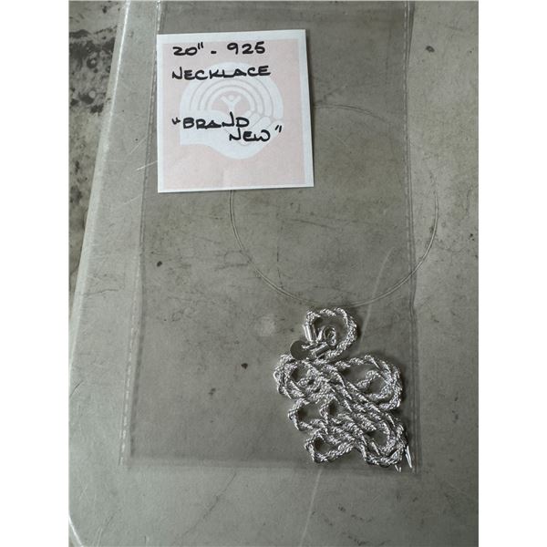 New 20 inch stamped 925 necklace