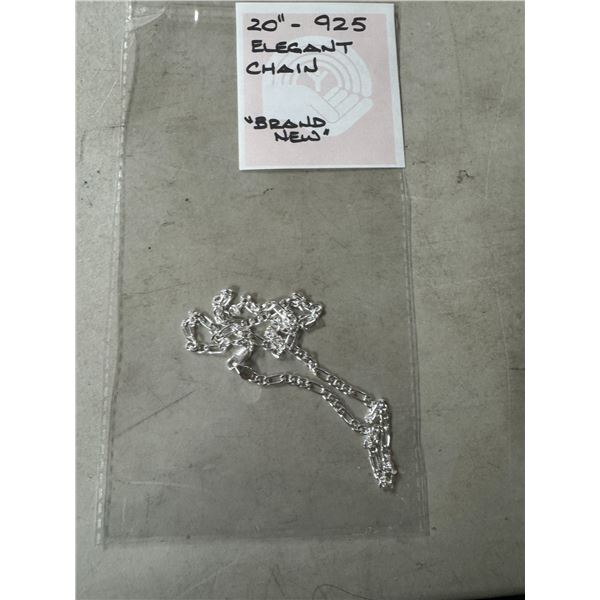 New 20 inch stamped 925 elegant chain