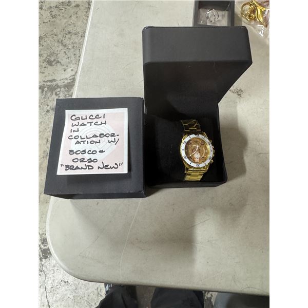 Gucci watch in collaboration with Bosco and Orso brand new