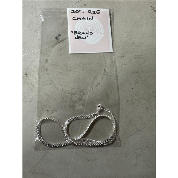 New 20 inch stamped 925 chain