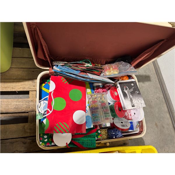 Christmas wrap, ribbons, etc.