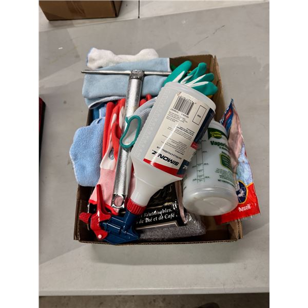 Cleaning cloths gloves, etc.