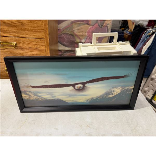 Vintage 3-D eagle picture measures 20 3/4 x 10 1/4