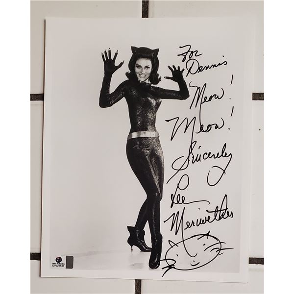 Lee Meriwether, Catwoman on Batman. 8x10 Signed Photo. Global Authentics COA.