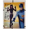 Adam West (Batman) & Lee Meriwether (Catwoman) 8x10 Signed Photo. JSA COA.