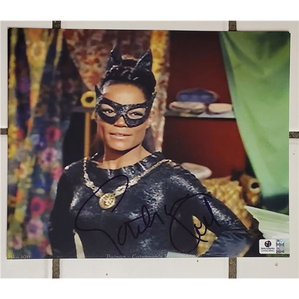 Eartha Kitt.  Catwoman on Batman.  Signed 8” x 10” Photo. Global Authentics COA.