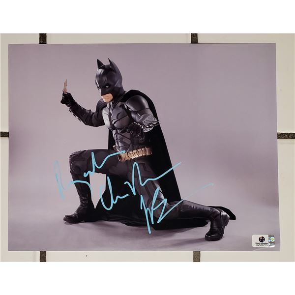 Christian Bale.  Batman.  Signed 8” x 10” Photo. Global Authentics COA.