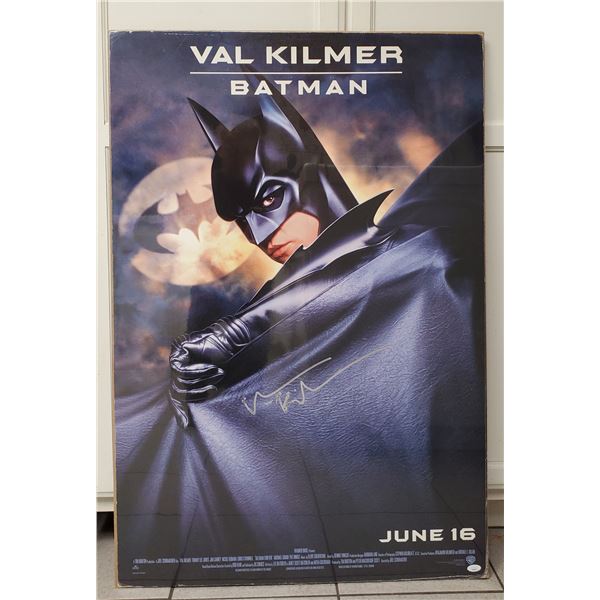 Val Kilmer signed 27x41 Batman Movie Poster, JSA COA