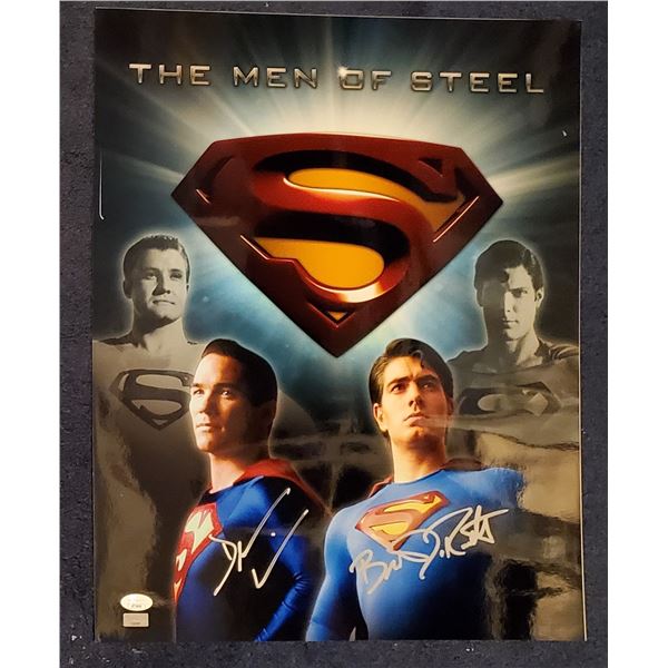 Brandon Routh and Dean Cain Signed 16x20 Photo. Supermen.  JSA COA.