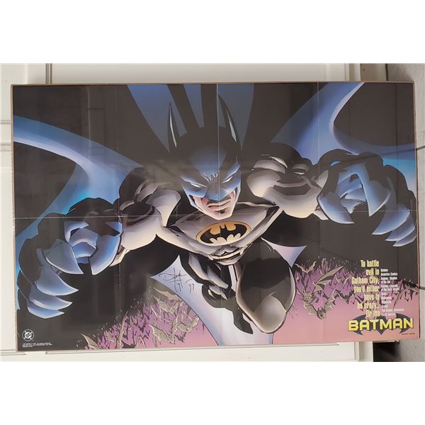 Dave Taylor. Signed 22” x 34.5” Batman Poster.  No COA.
