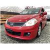 Image 2 : A12S -- 2009 NISSAN VERSA, RED, 226585 KMS, FRONT WHEEL DRIVE