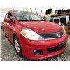 Image 8 : A12S -- 2009 NISSAN VERSA, RED, 226585 KMS, FRONT WHEEL DRIVE
