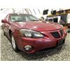 Image 8 : A12C -- 2006 PONTIAC GRAND PRIX, RED, 246869 KMS, FRONT WHEEL DRIVE