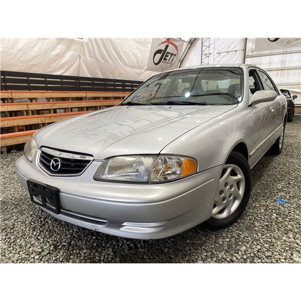A8 -- 2002 MAZDA 626, SILVER, 230566 KMS, FRONT WHEEL DRIVE