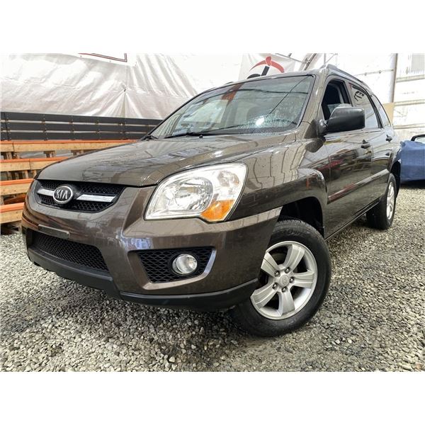 A12M -- 2009 KIA SPORTAGE LX, GREY, 175090 KMS, FRONT WHEEL DRIVE