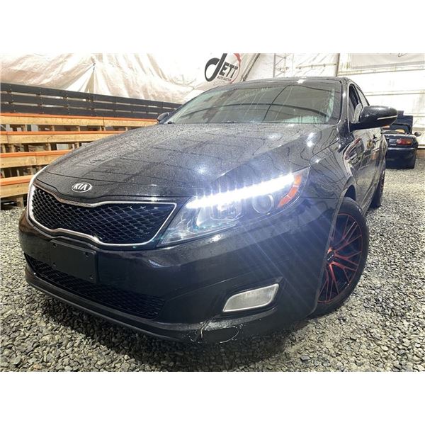 A12Z -- 2015 KIA OPTIMA, BLACK, 164916 KMS, FRONT WHEEL DRIVE