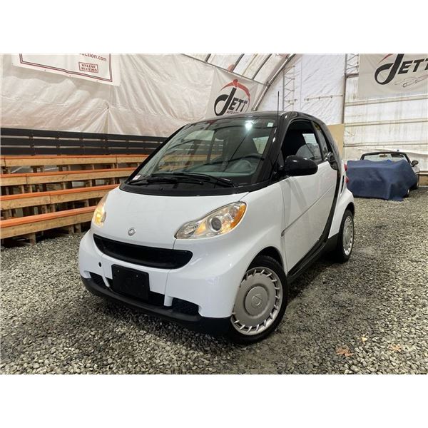 A12ZB -- 2008 SMART FORTWO PURE, WHITE, 131440 KMS, REAR WHEEL DRIVE