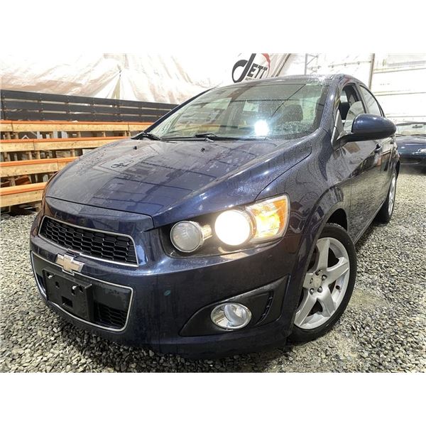 C6P -- 2015 CHEVY SONIC, BLUE, 179951 KMS, FRONT WHEEL DRIVE