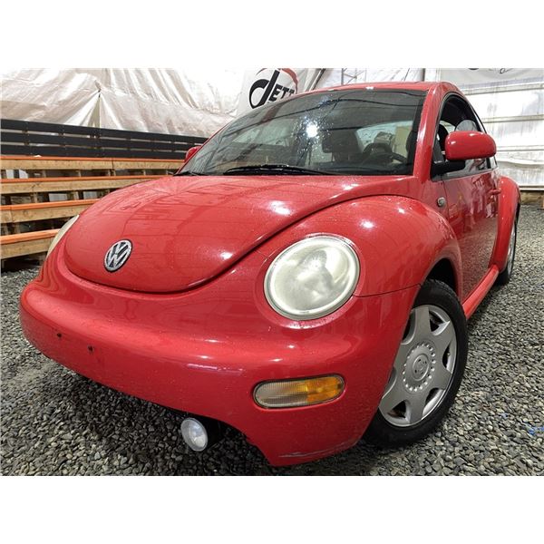 A12E -- 1999 VW BEETLE, RED, 110440 KMS, FRONT WHEEL DRIVE