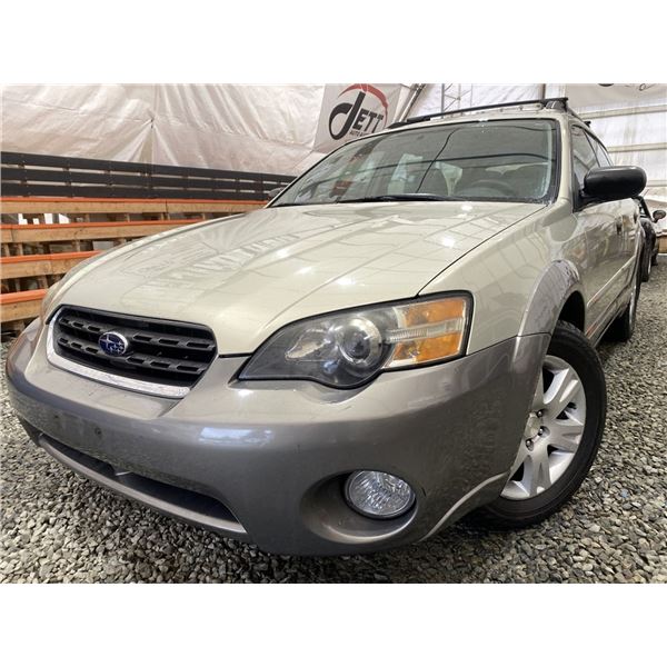 A12F -- 2005 SUBARU OUTBACK, BROWN, 196062 KMS, ALL WHEEL DRIVE