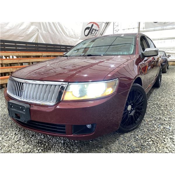 A12C -- 2006 LINCOLN ZEPHYR, RED, 172731 KMS, FRONT WHEEL DRIVE