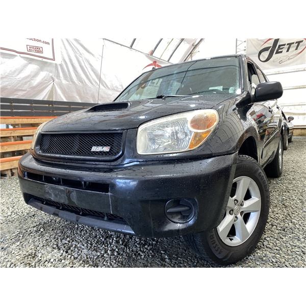 A12ZE -- 2005 TOYOTA RAV 4, BLACK, 331043 KMS, FOUR WHEEL DRIVE