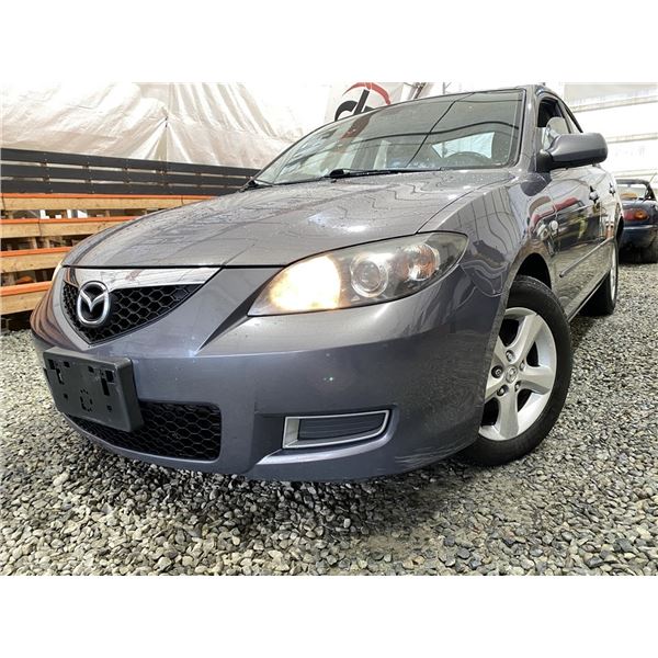 A12D -- 2008 MAZDA 3, GREY, 232967 KMS, FRONT WHEEL DRIVE